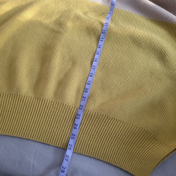 Free People Easy Street Colorblock Sweater Yellow Womens Size S Cotton Blend - Picture 8 of 11